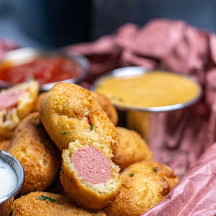 Mini Corn Dogs in Air Fryer Savor + Savvy