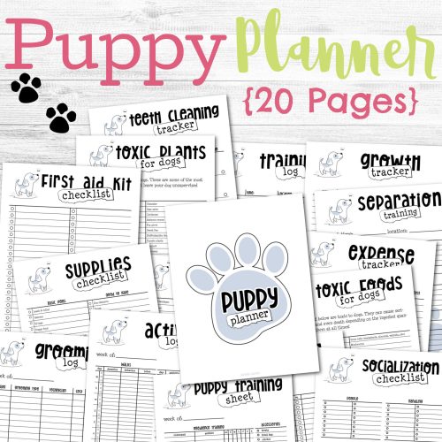 Puppy Planner Printables: 20 Pages - Savor + Savvy
