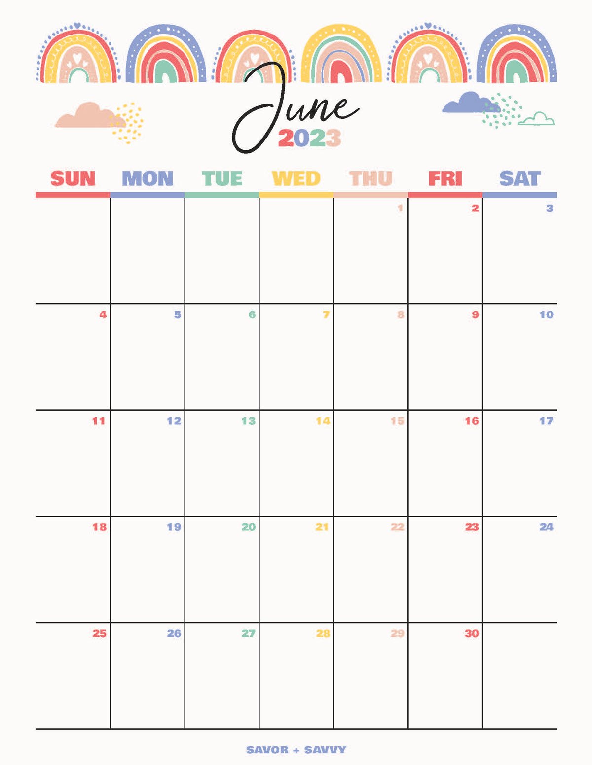 june calendar themes