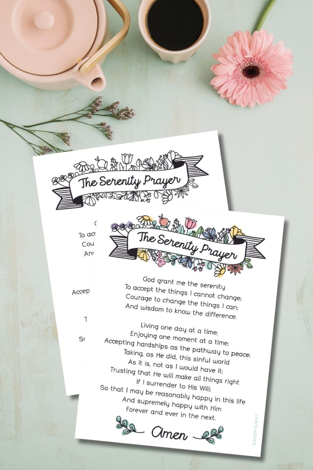 Serenity Prayer Printable Free Wall Art Savor Savvy Serenity Prayer Printable Free Wall Art Savor Savvy