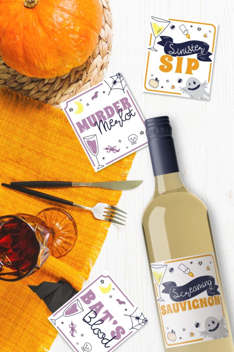 Free Printable Halloween Wine Bottle Labels - Savor + Savvy