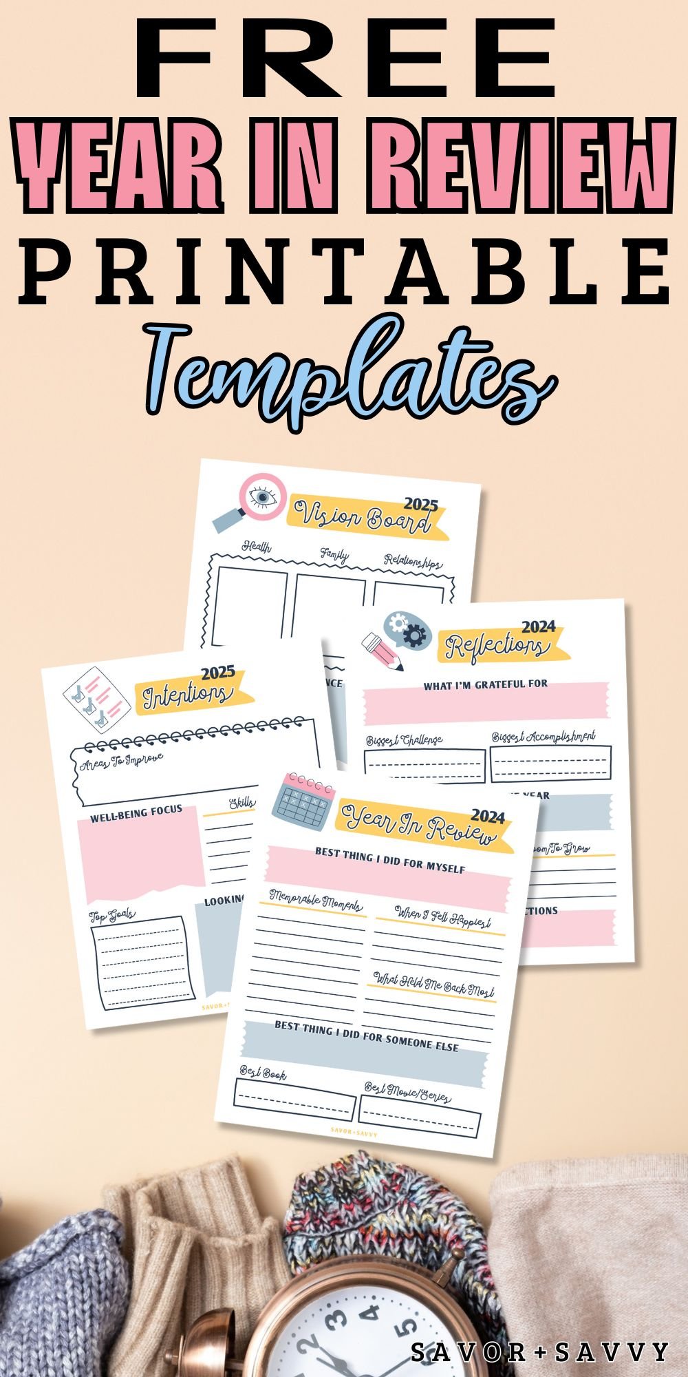 Free Year In Review Printables