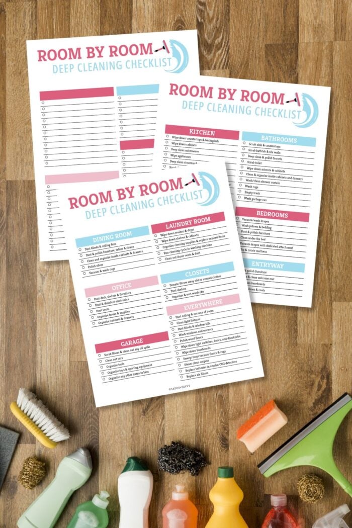 Free Printable Deep Cleaning Checklist - Savor + Savvy