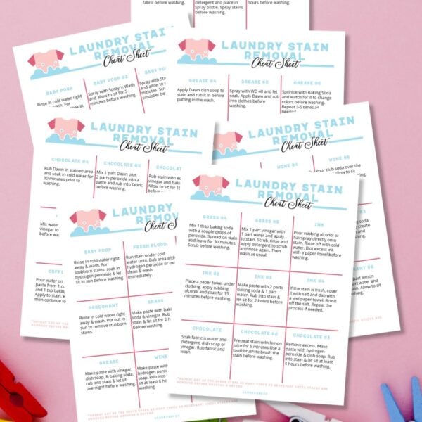 Essential Stain Removal Cheat Sheet - Free Printable Guide - Savor + Savvy
