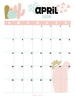 April 2026 Calendar Templates - 14 Free Printables - Savor + Savvy