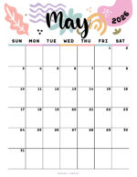 May 2026 Calendar Templates - 14 Free Printables - Savor + Savvy