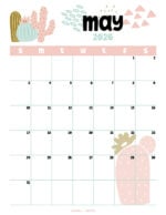 May 2026 Calendar Templates - 14 Free Printables - Savor + Savvy