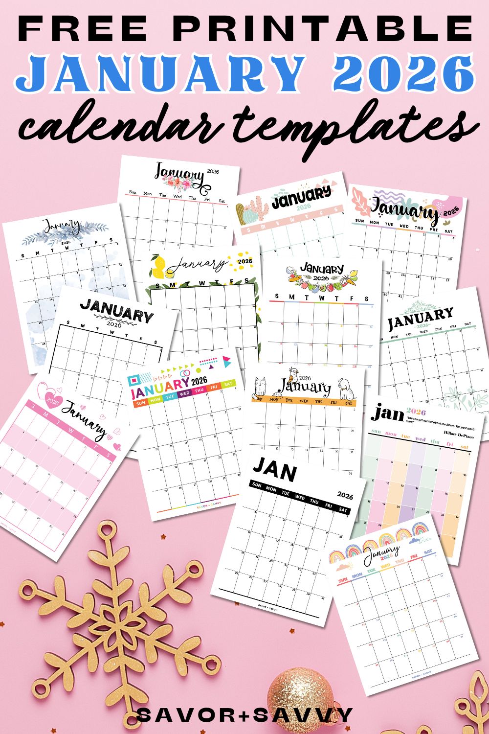 January 2026 Calendar Templates - 14 Free Printables