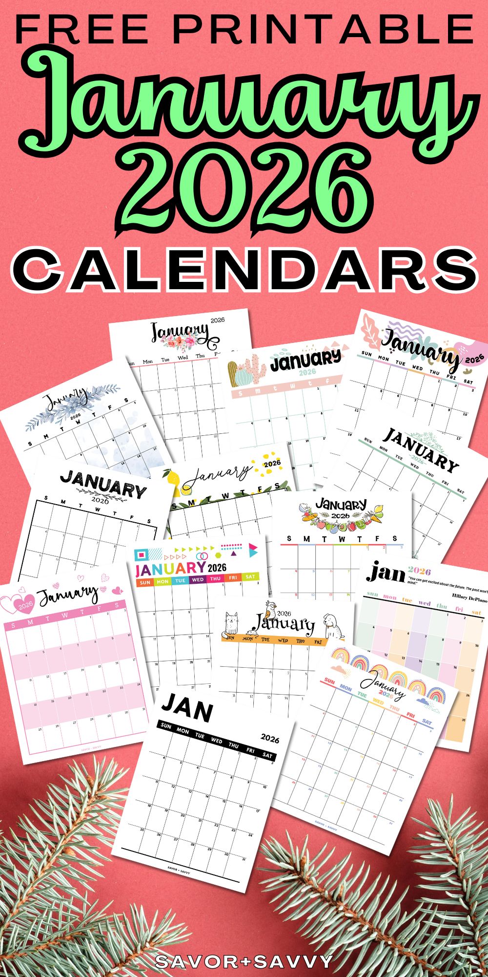 January 2026 Calendar Templates - 14 Free Printables