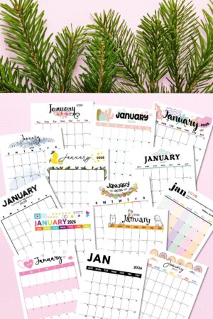 January 2026 Calendar Templates - 14 Free Printables - Savor + Savvy