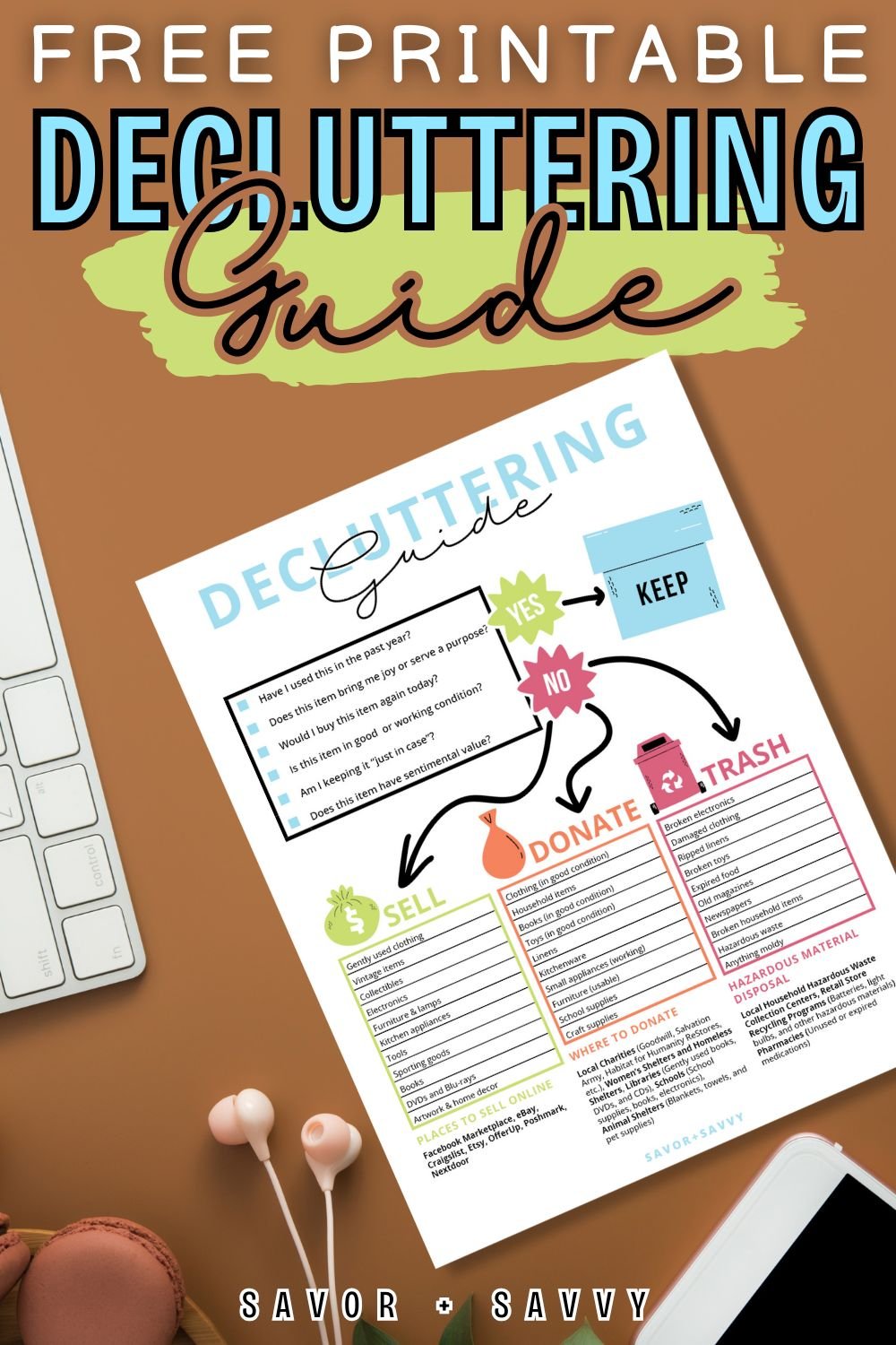 Free Printable Decluttering Guide