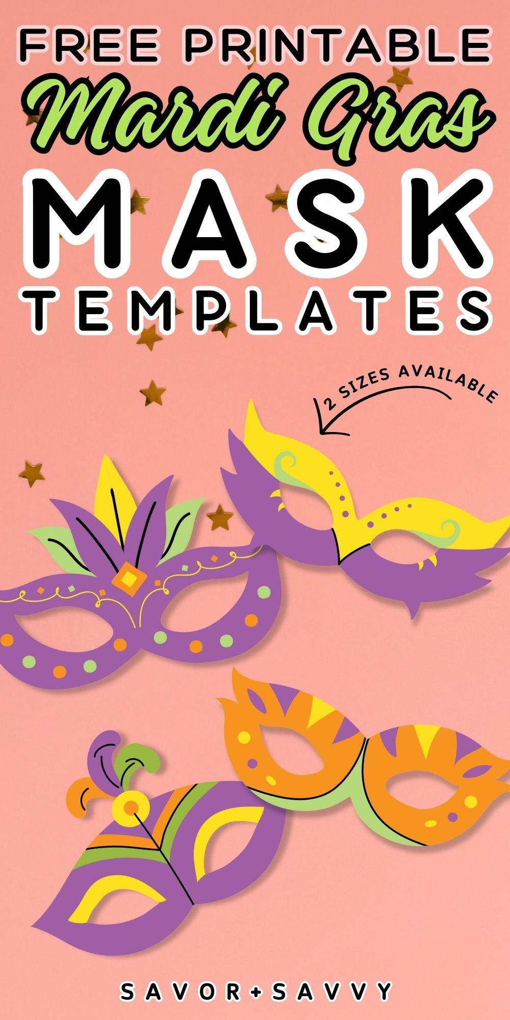 Free Printable Mardi Gras Mask Templates
