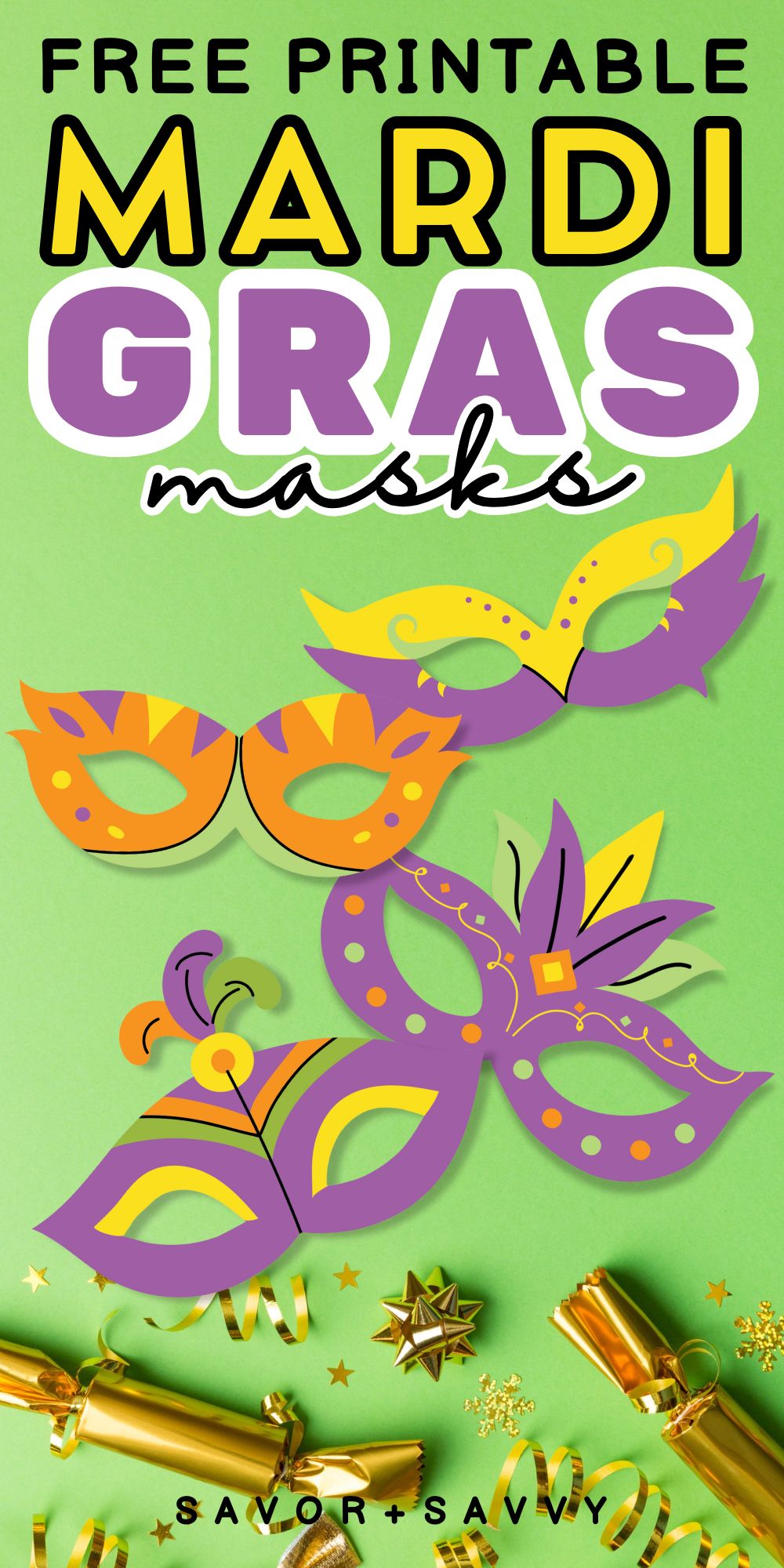 Free Printable Mardi Gras Mask Templates
