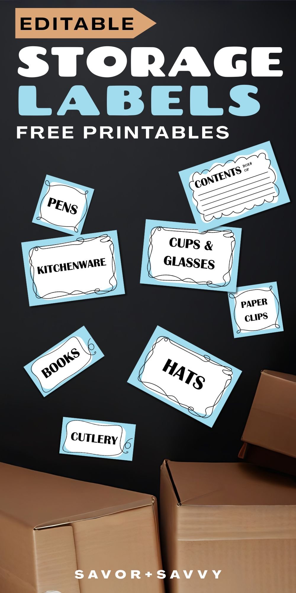 Free Printable Storage Bin Labels (Editable)