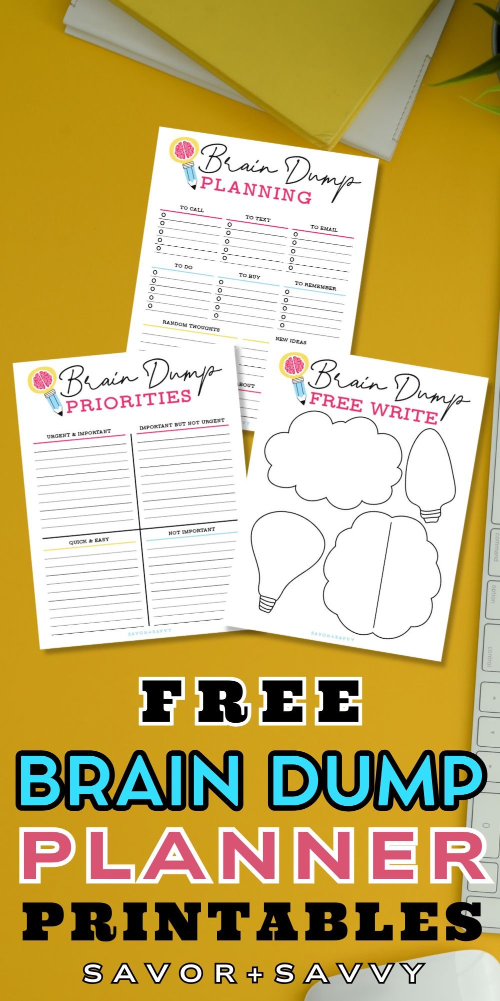 Free Printable Brain Dump Worksheets