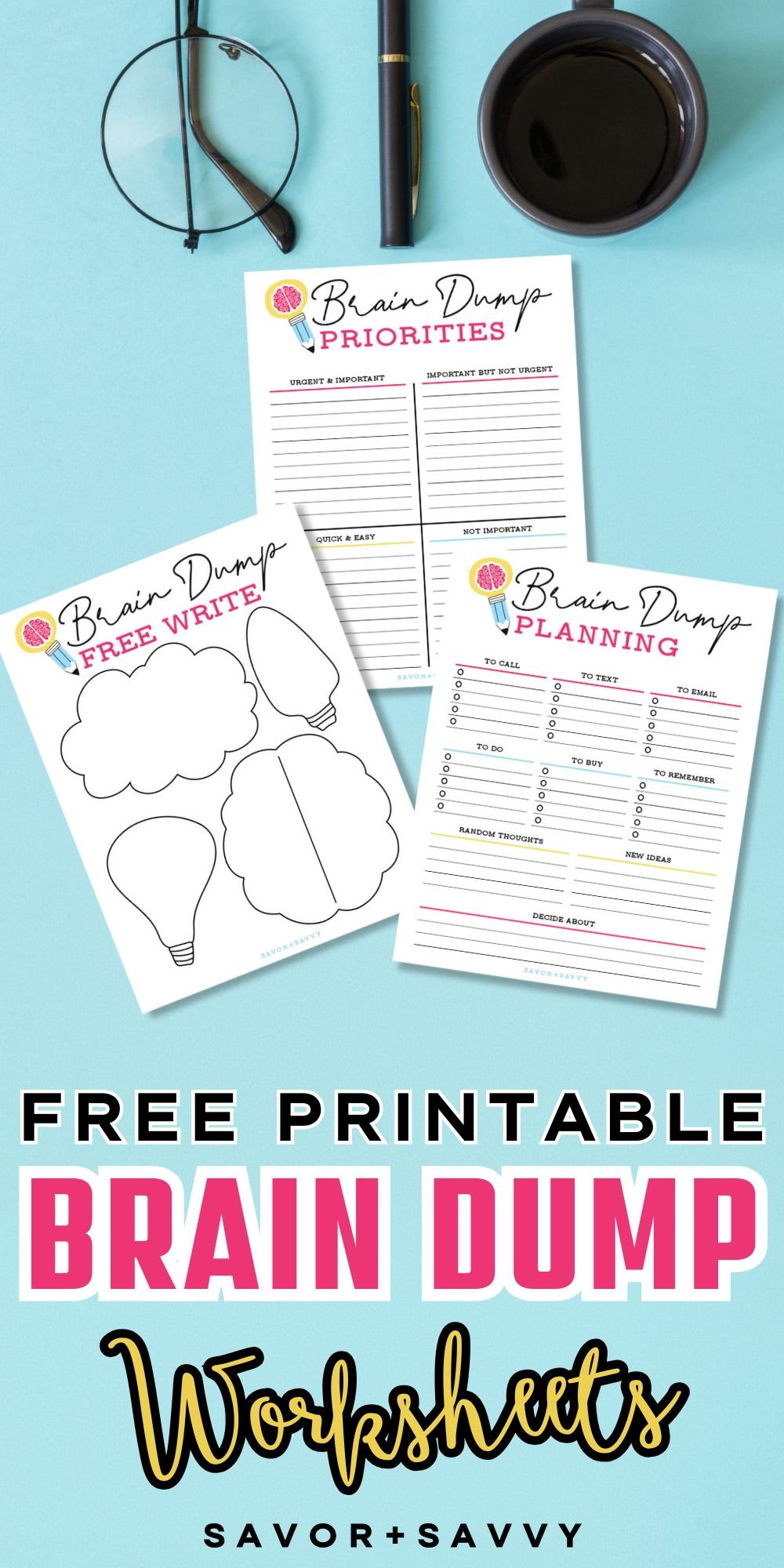 Free Printable Brain Dump Worksheets