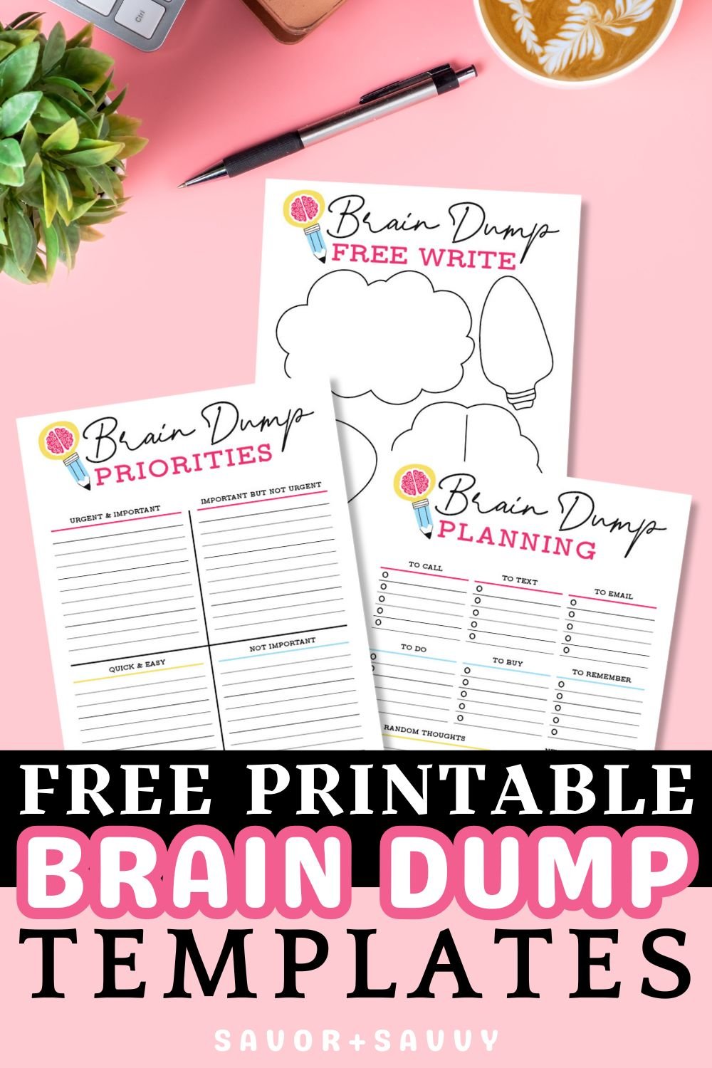 Free Printable Brain Dump Worksheets