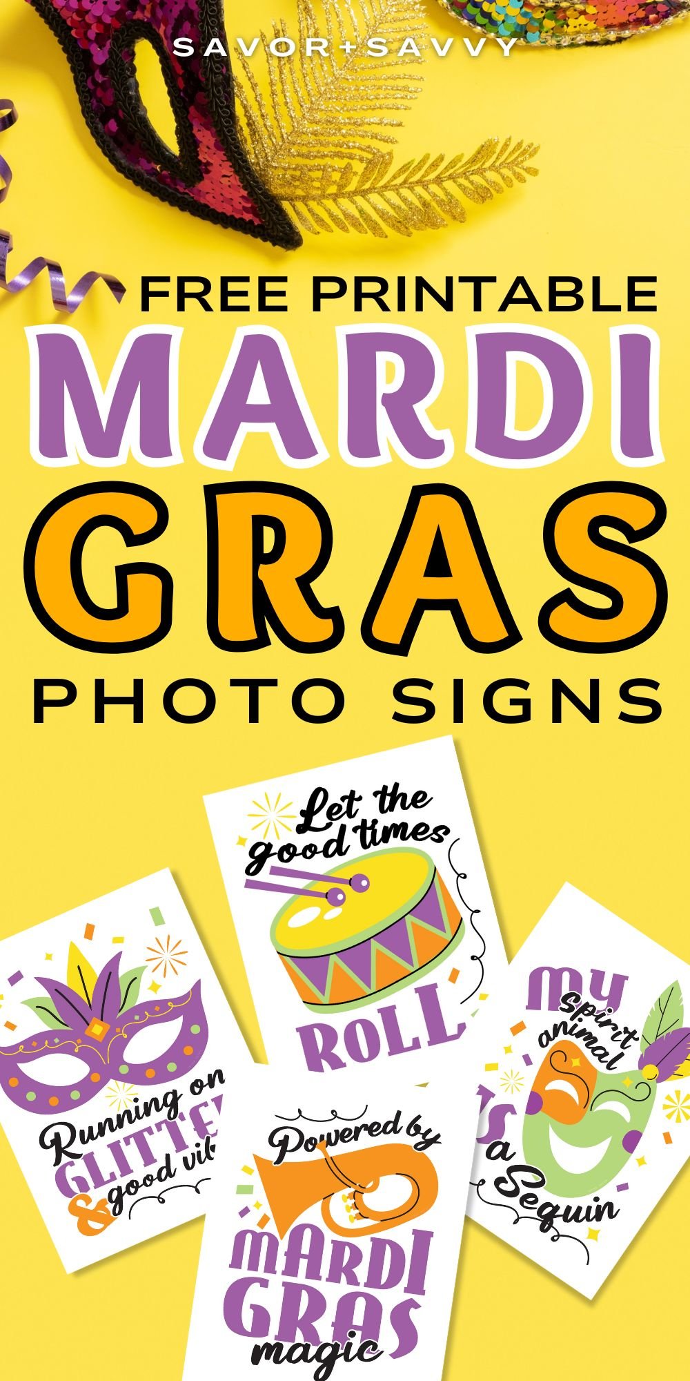 Free Printable Mardi Gras Signs