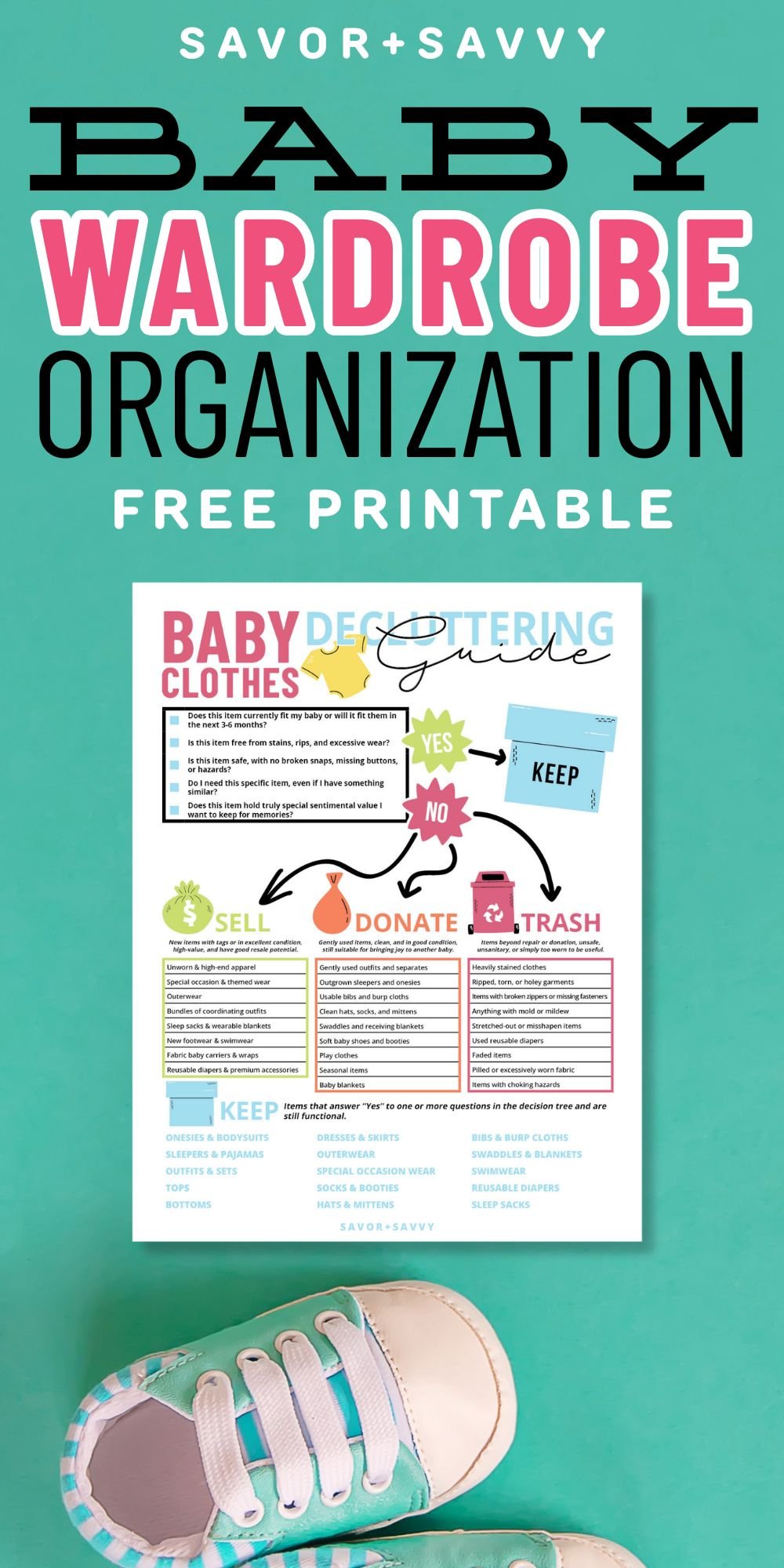 Free Printable Baby Clothes Decluttering Guide