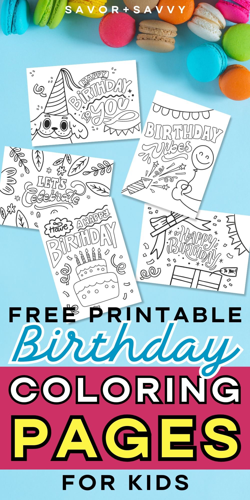 Free Printable Birthday Coloring Cards For Kids