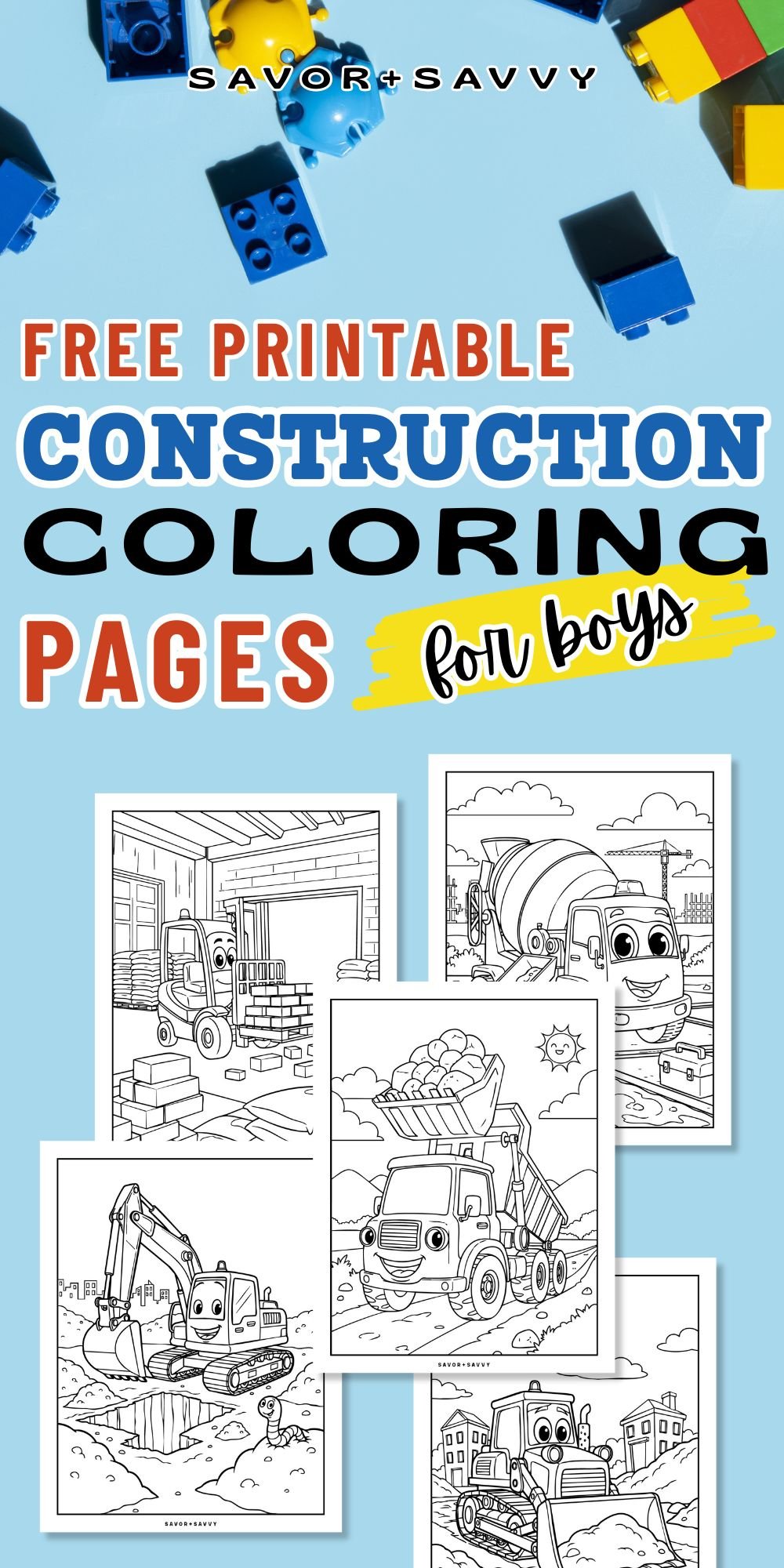 Free Printable Construction Coloring Pages For Boys