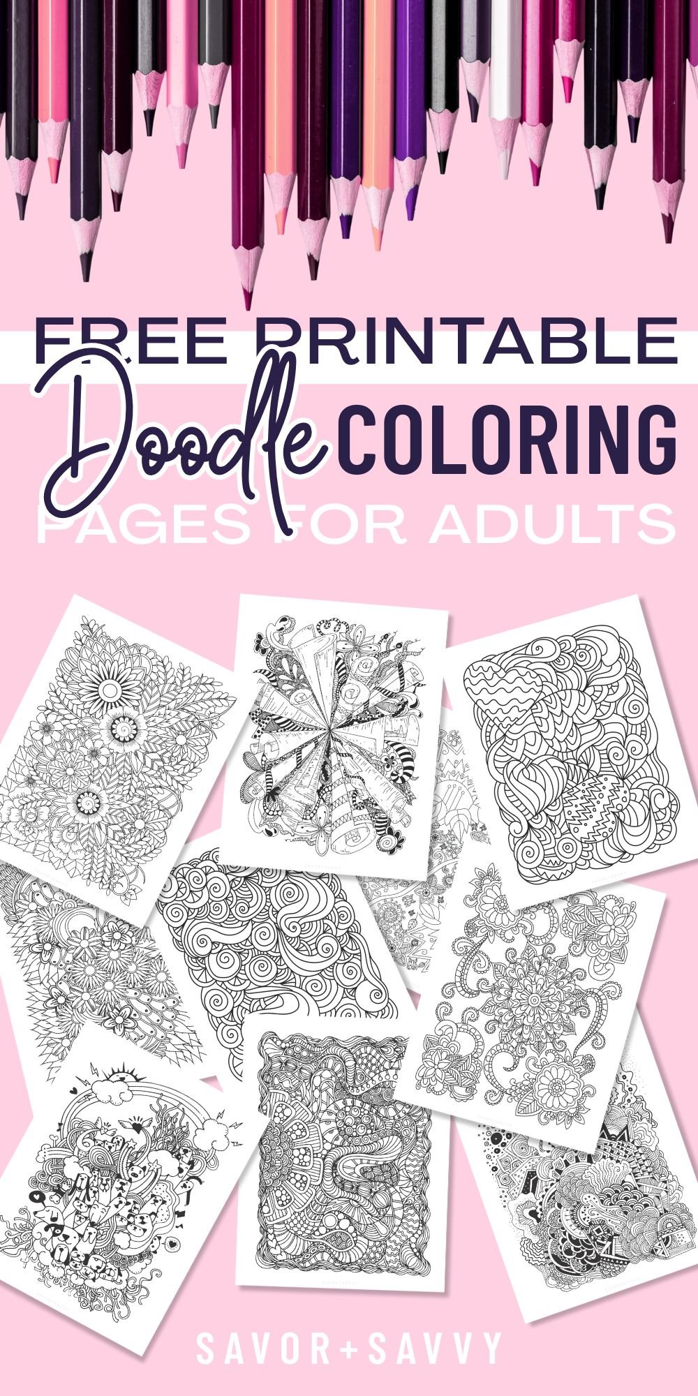Free Printable Zendoodle Coloring Pages (For Teens & Adults)