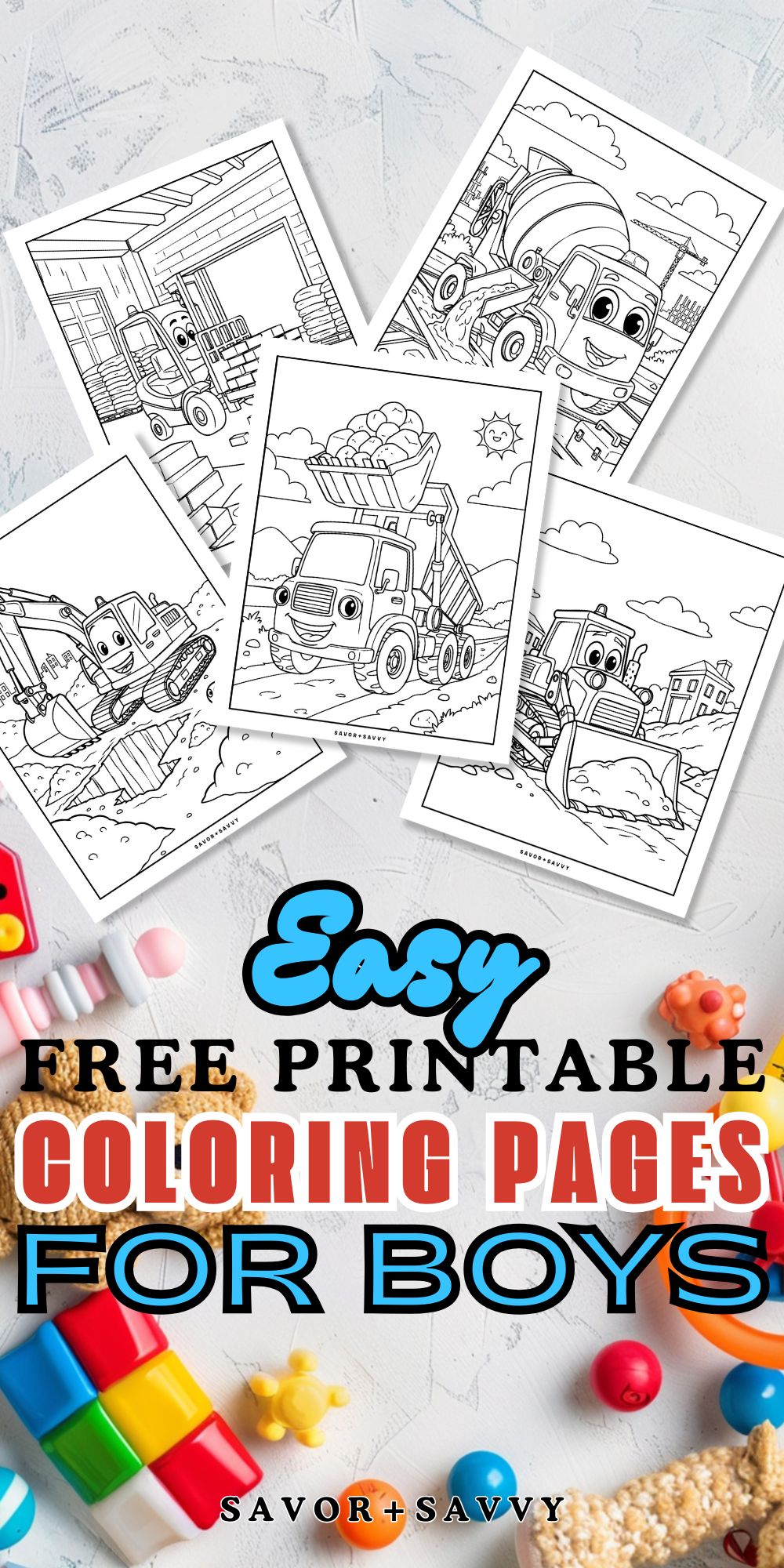 Free Printable Construction Coloring Pages For Boys