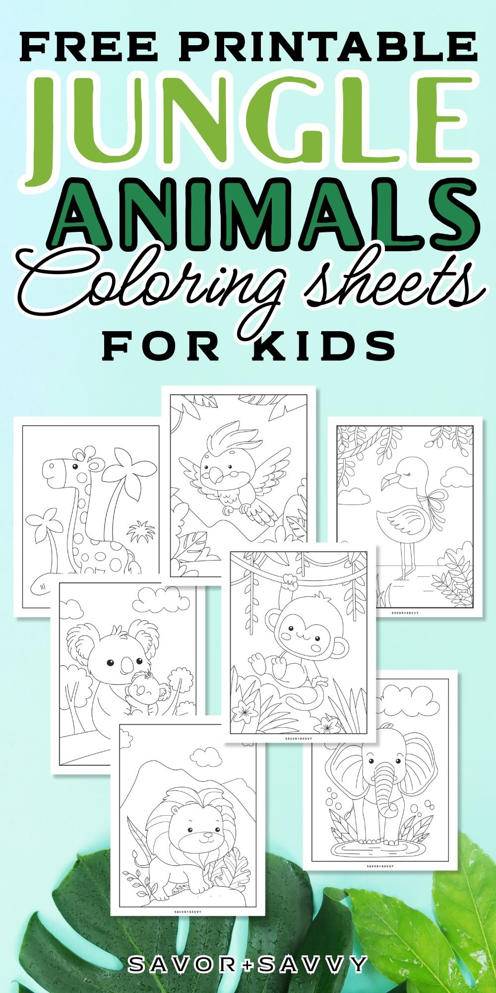 Free Printable Jungle Animals Coloring Pages For Toddlers