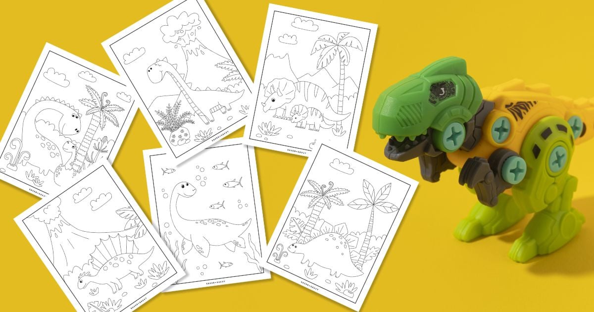 Free Printable Dinosaur Coloring Pages For Kids - Savor + Savvy