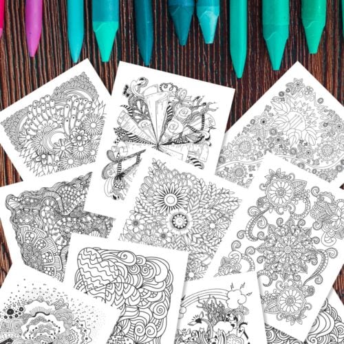 Image of Free Printable Zendoodle Coloring Pages.