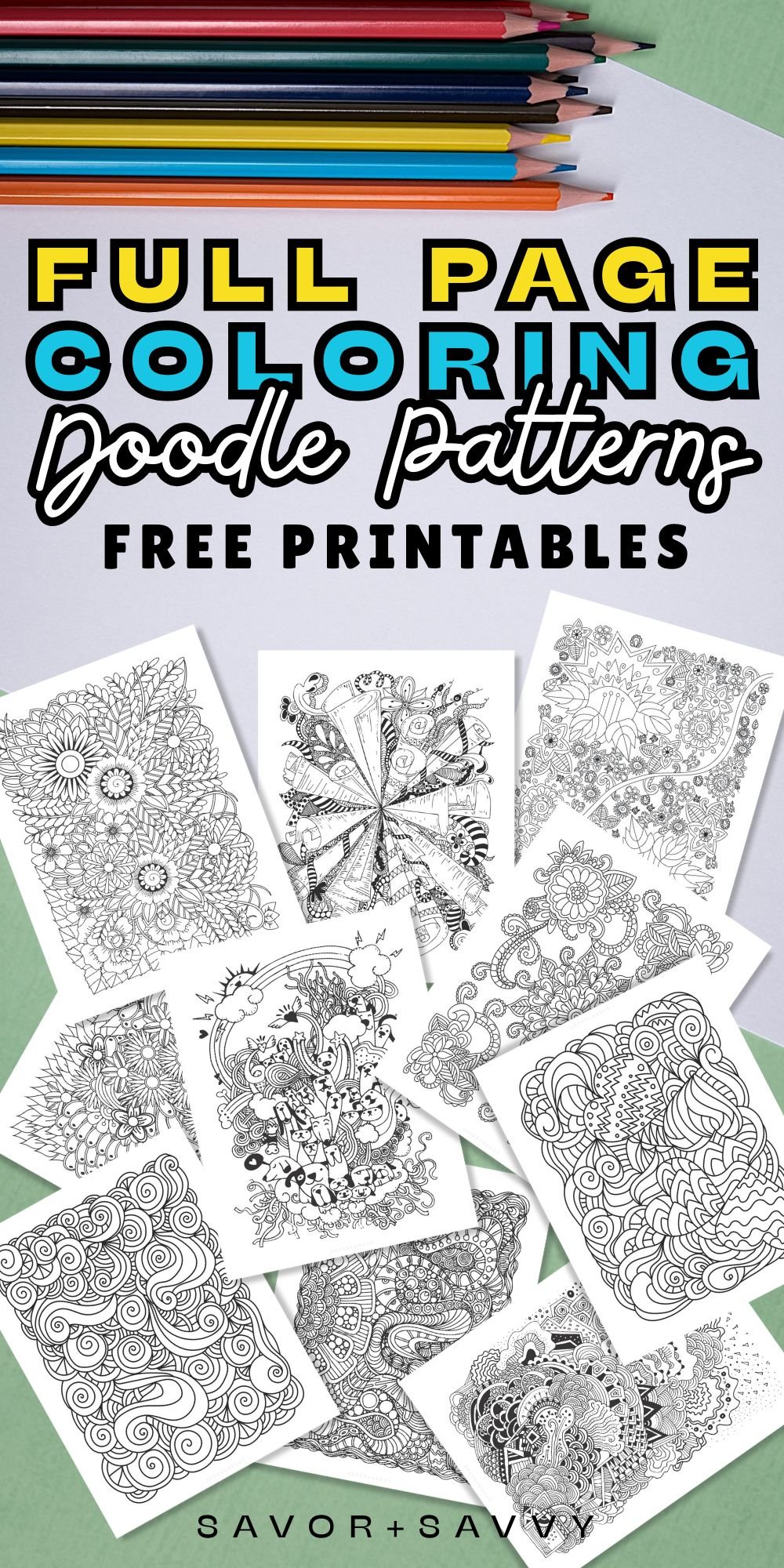 Free Printable Zendoodle Coloring Pages (For Teens & Adults)