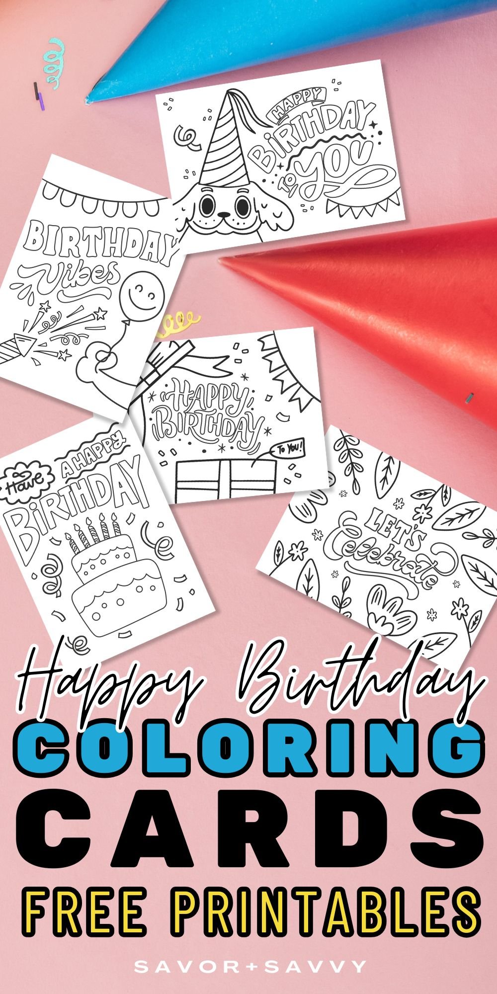 Free Printable Birthday Coloring Cards For Kids