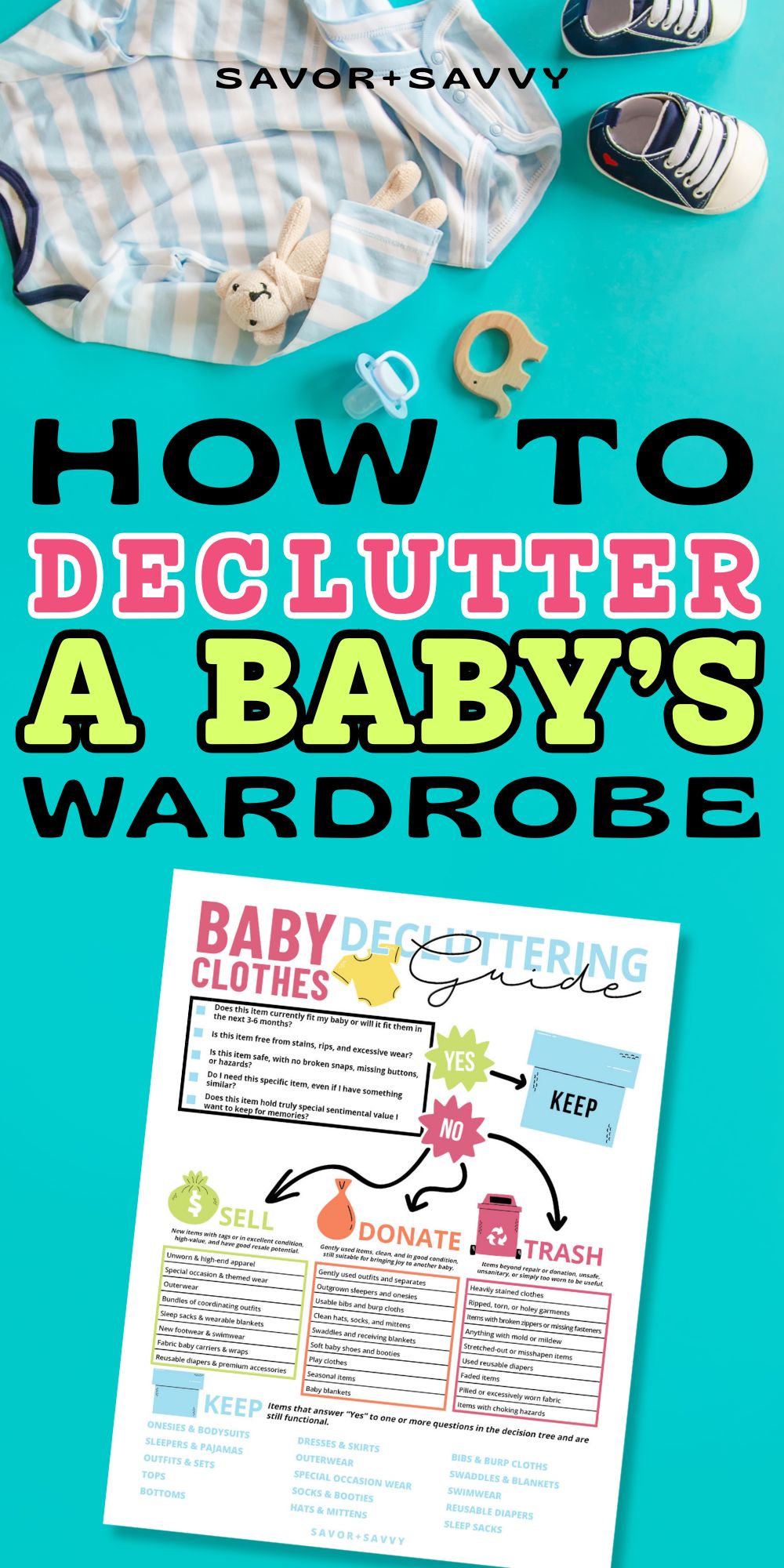 Free Printable Baby Clothes Decluttering Guide