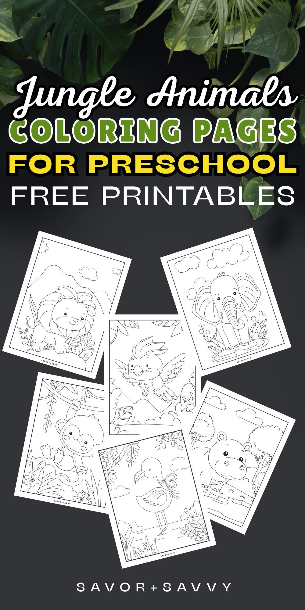 Free Printable Jungle Animals Coloring Pages For Toddlers