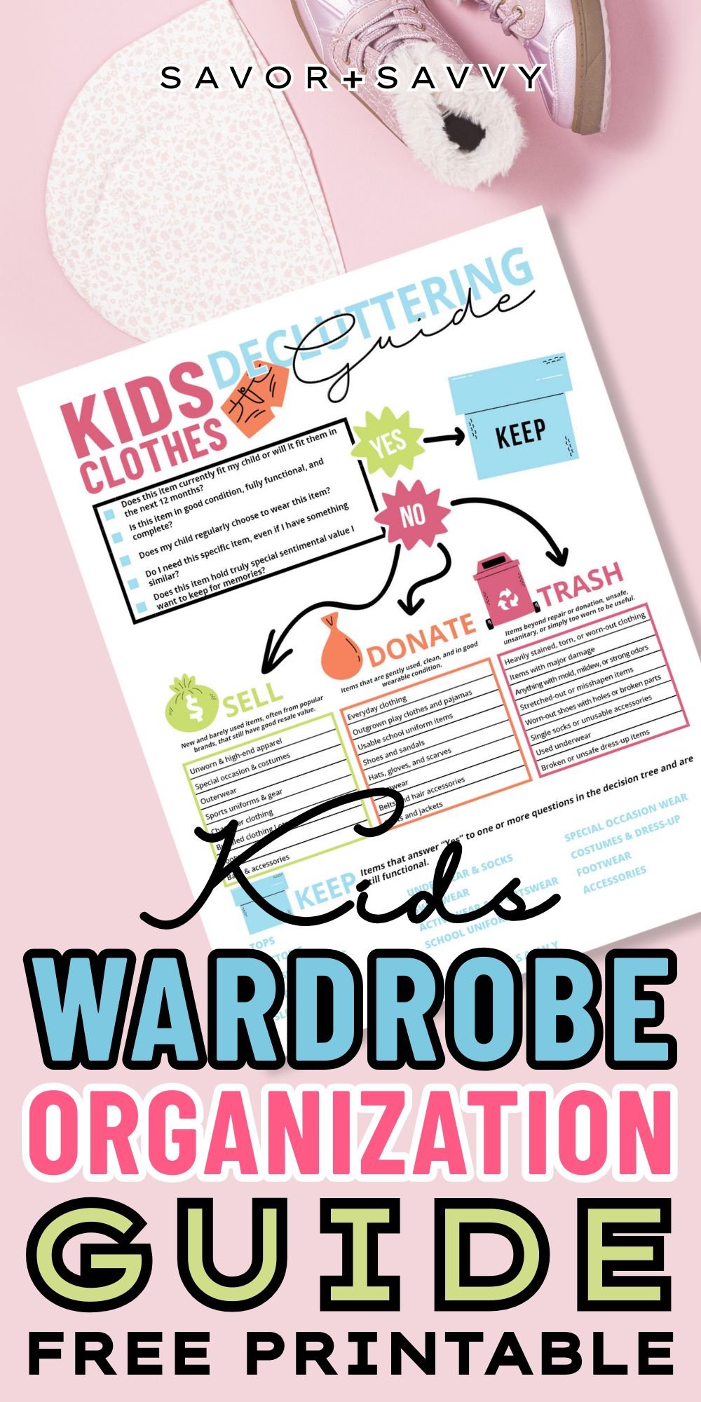 Free Printable Kids Clothes Decluttering Guide