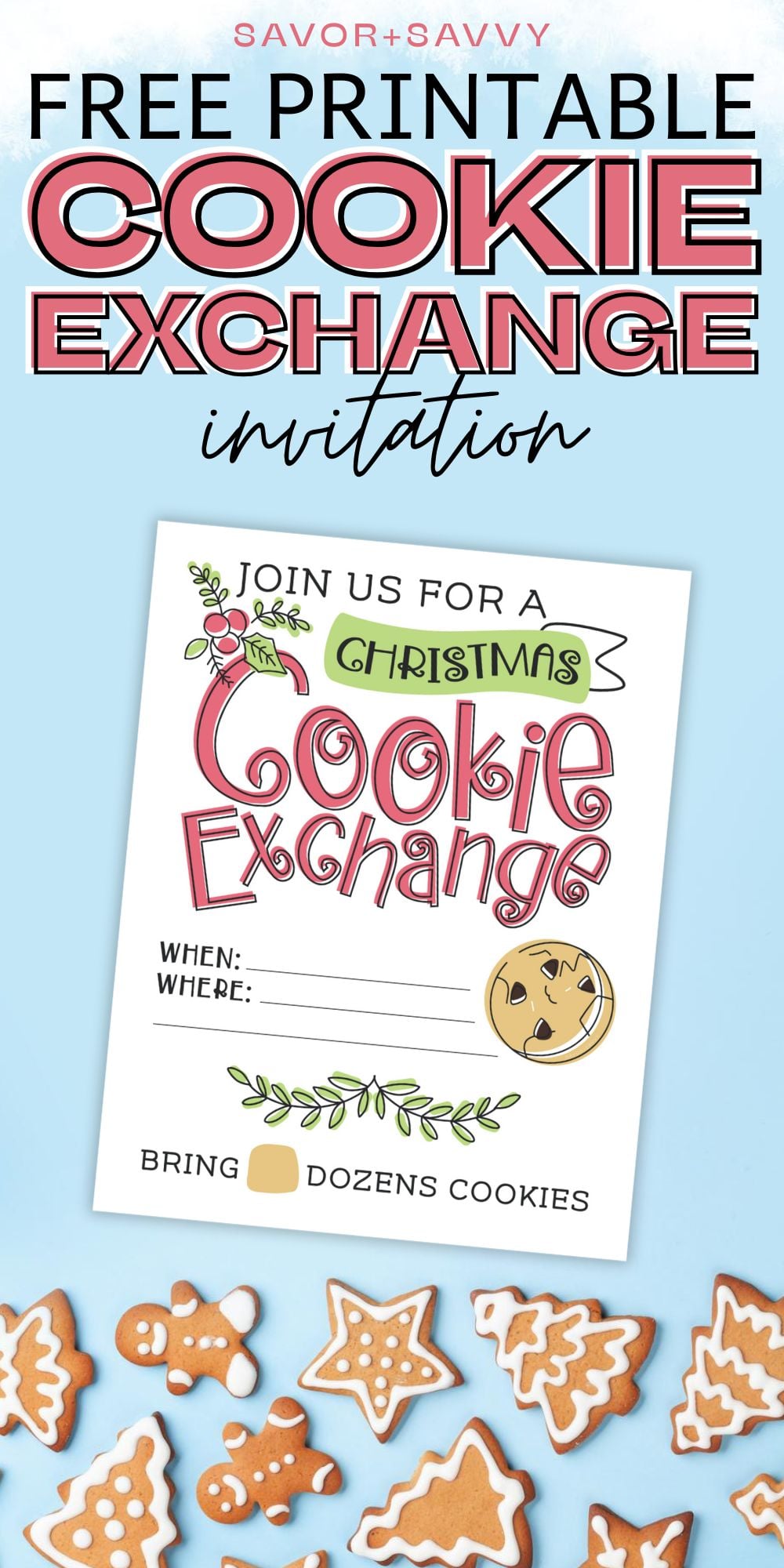 Christmas Cookie Exchange Free Printables