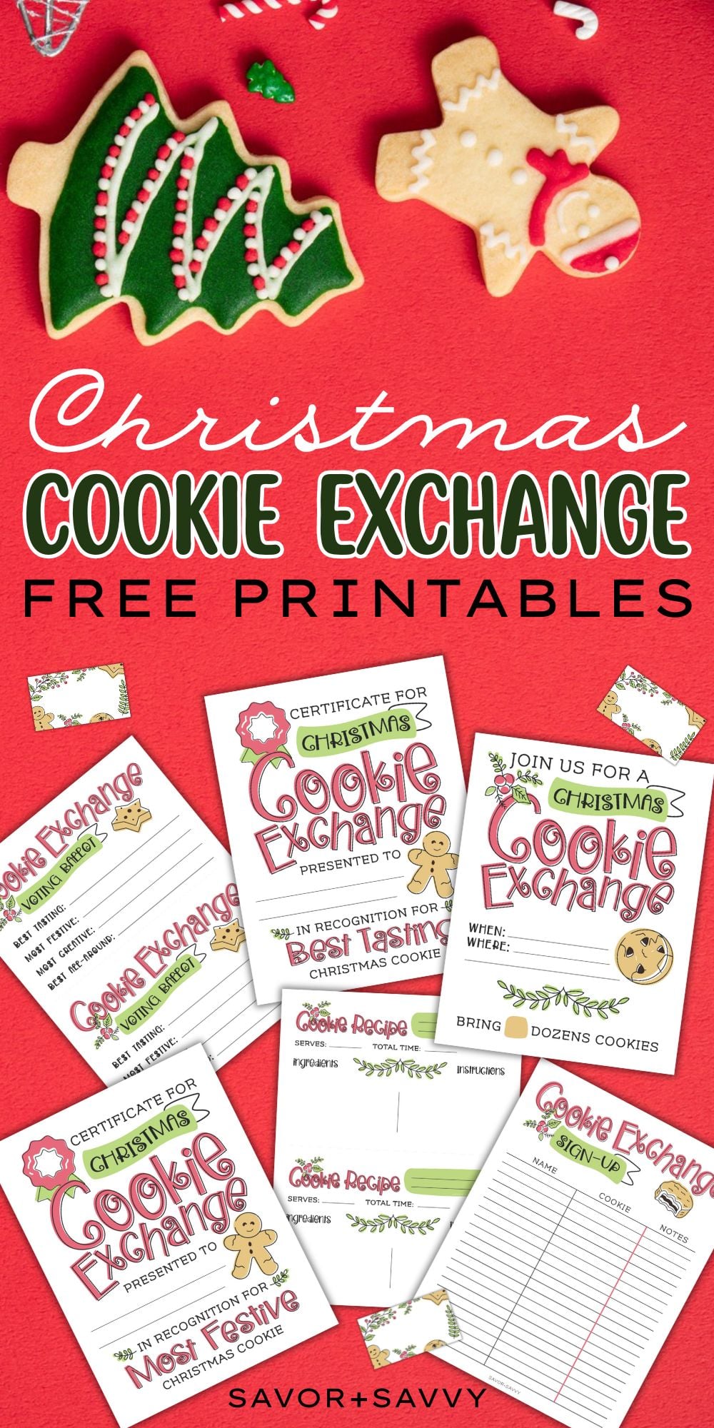 Christmas Cookie Exchange Free Printables