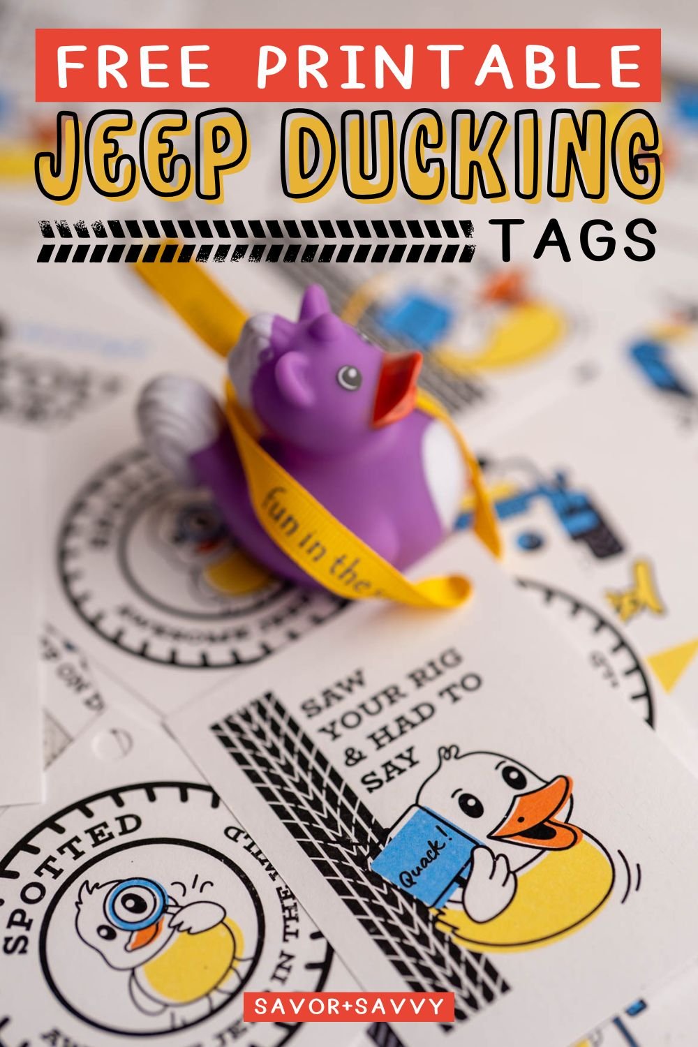 Free Printable Duck Duck Jeep Tags