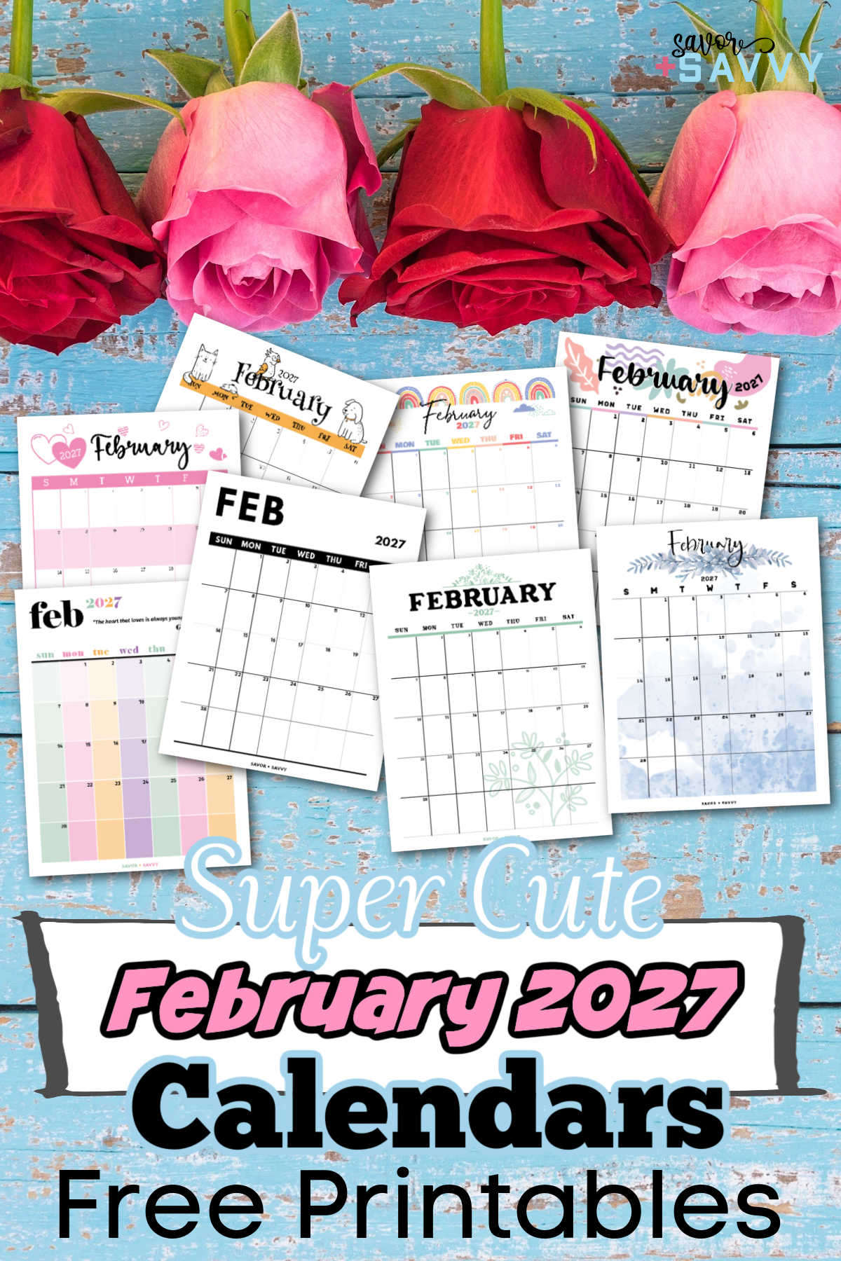 February 2027 Printable Calendars