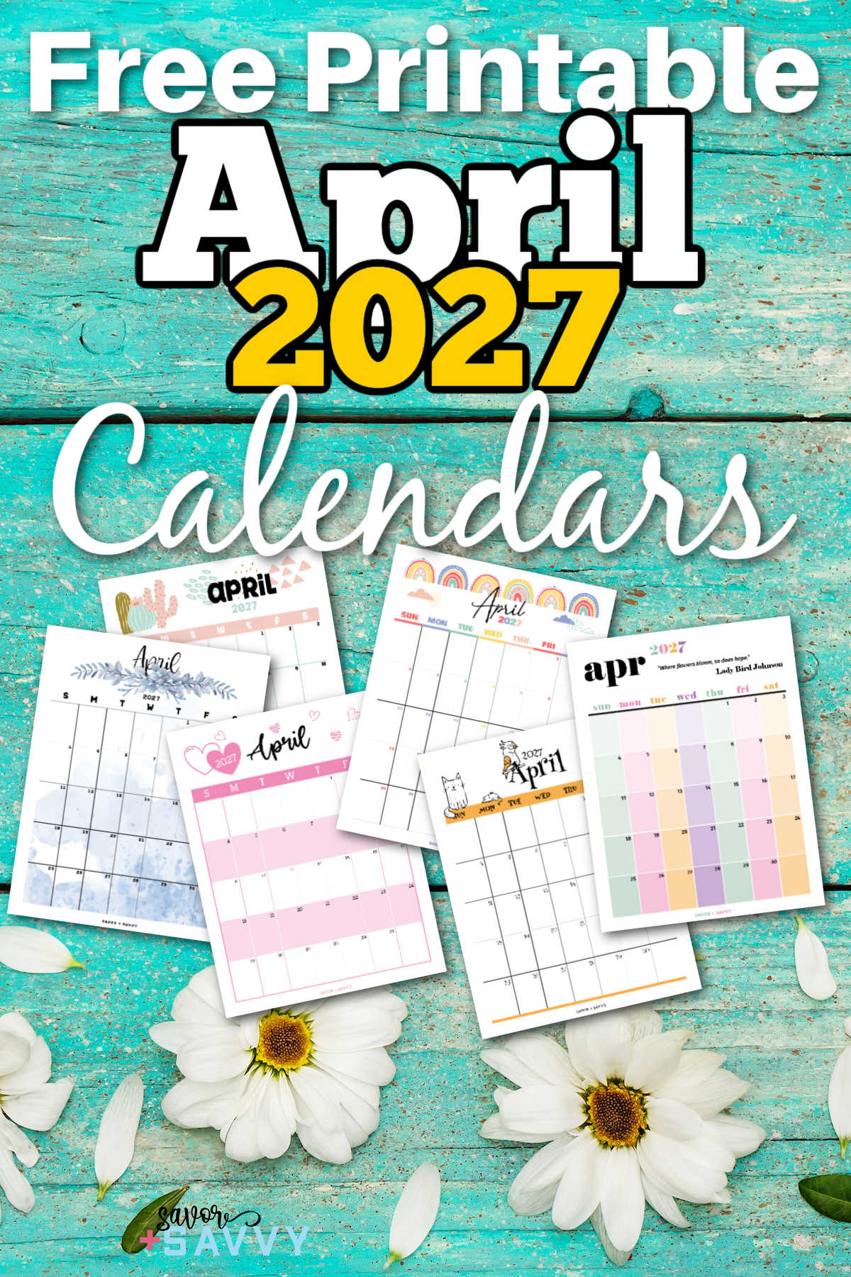 April 2027 Printable Calendars - 14 Free Templates